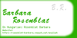 barbara rosenblat business card